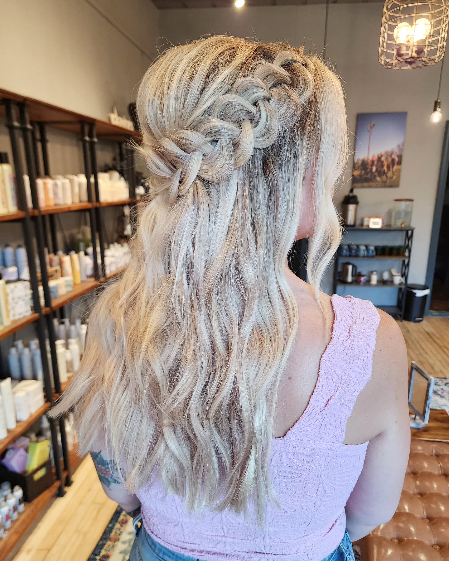 Effortlessly Romantic Boho Waves with Braided Detail