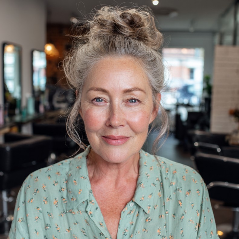 Effortlessly Stylish Twisted Updo with Soft Waves