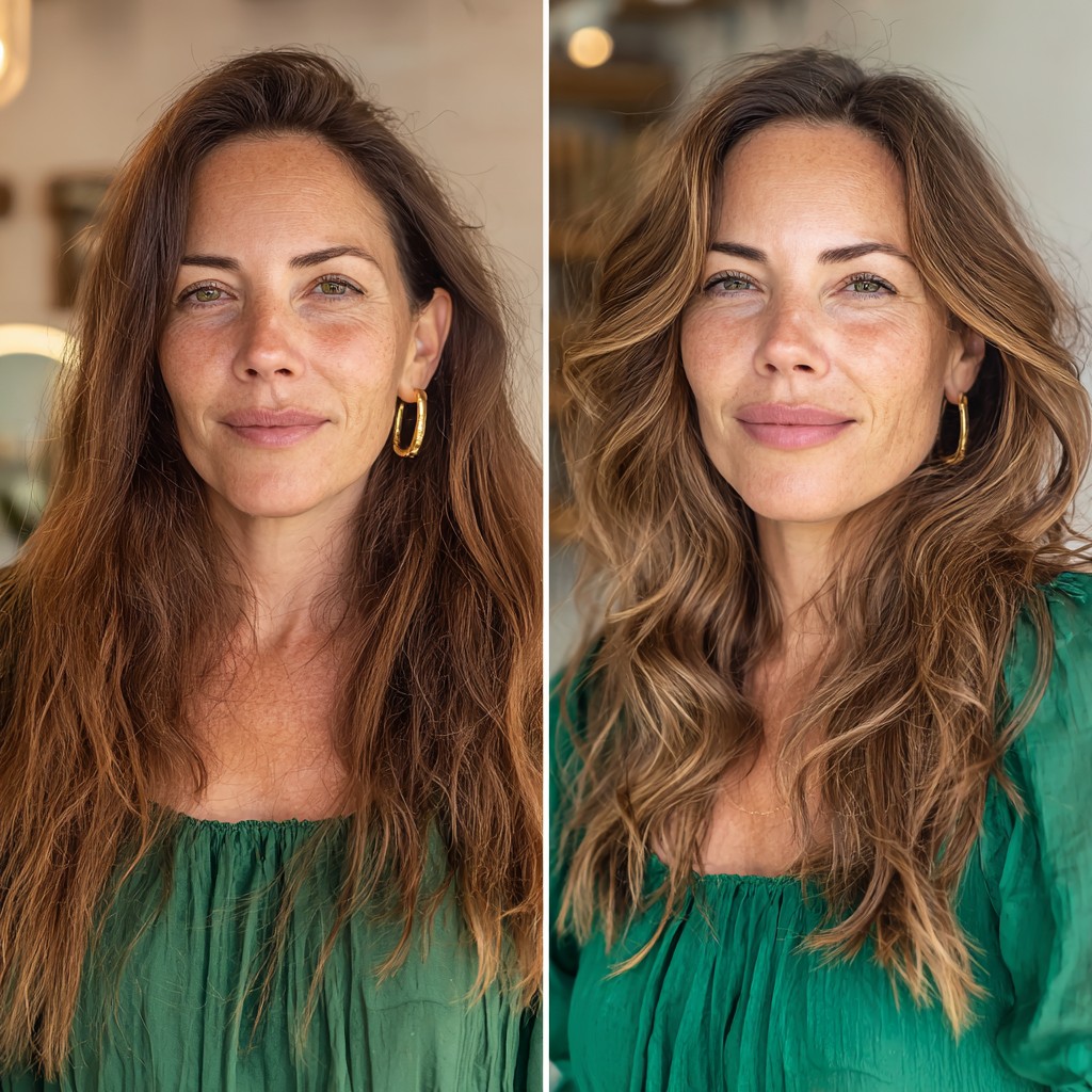 Effortlessly Textured Boho Waves with Soft Layers