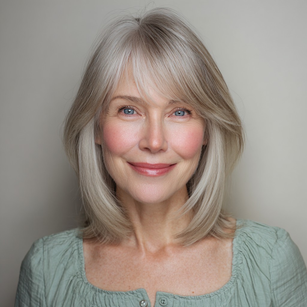 Elegant Soft Layers with Flattering Side Bangs