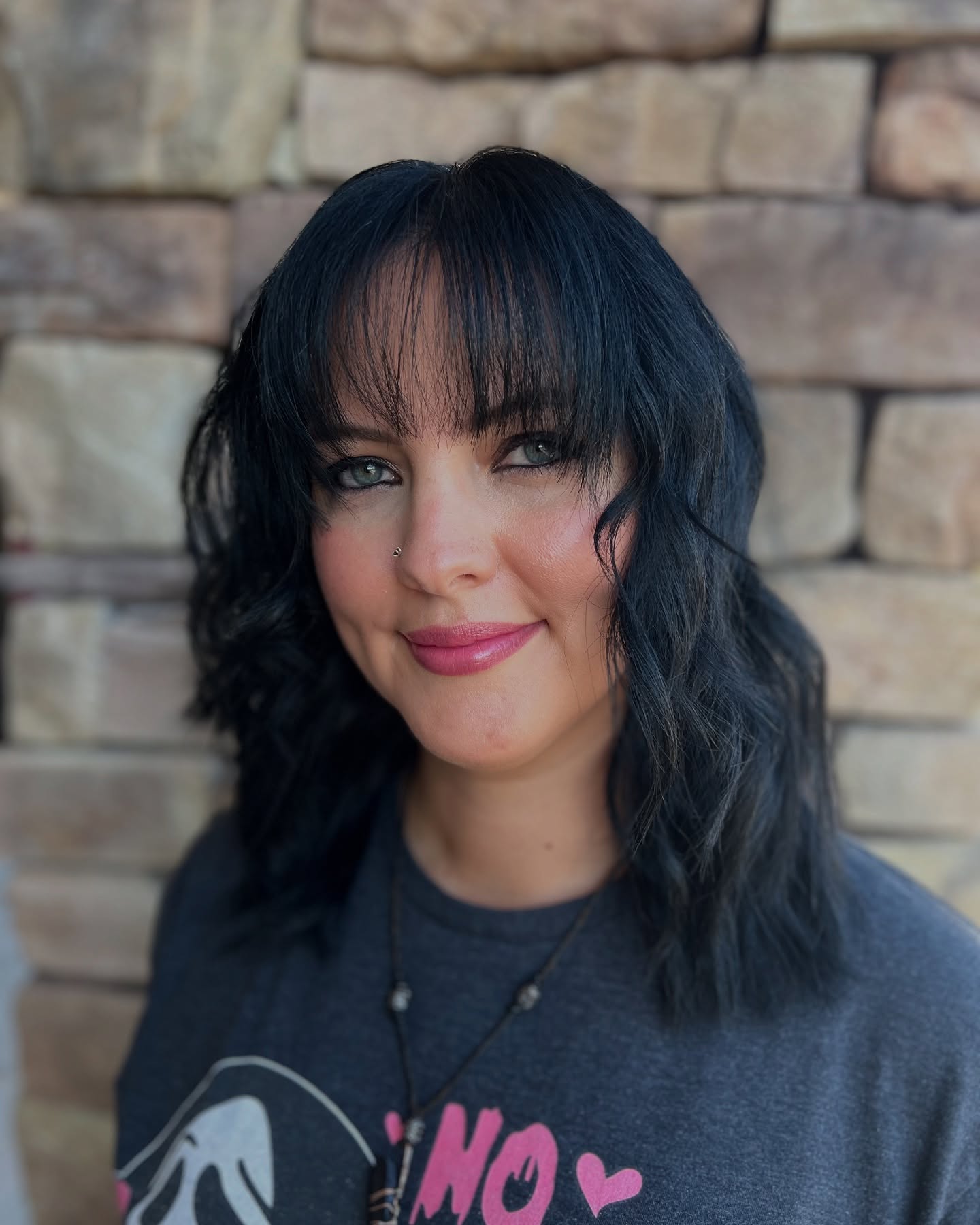 Modern Soft Bangs with Textured Waves