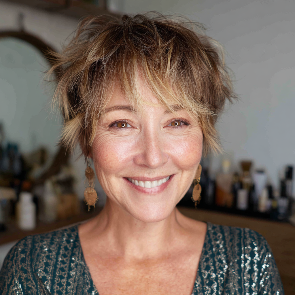 Playful Textured Pixie Cut with Feathered Layers