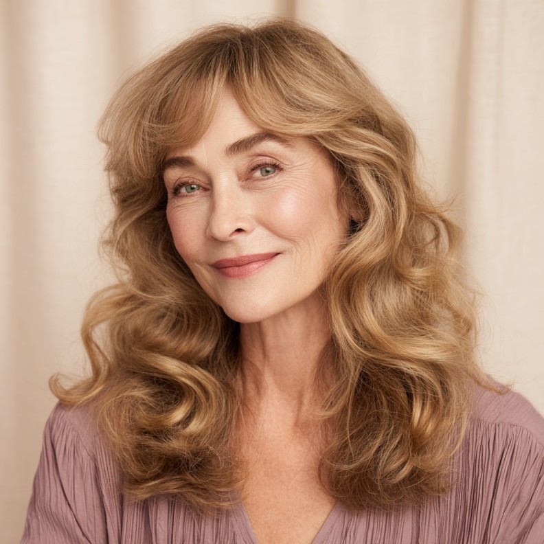 Radiant Layered Shag with Soft Beachy Waves