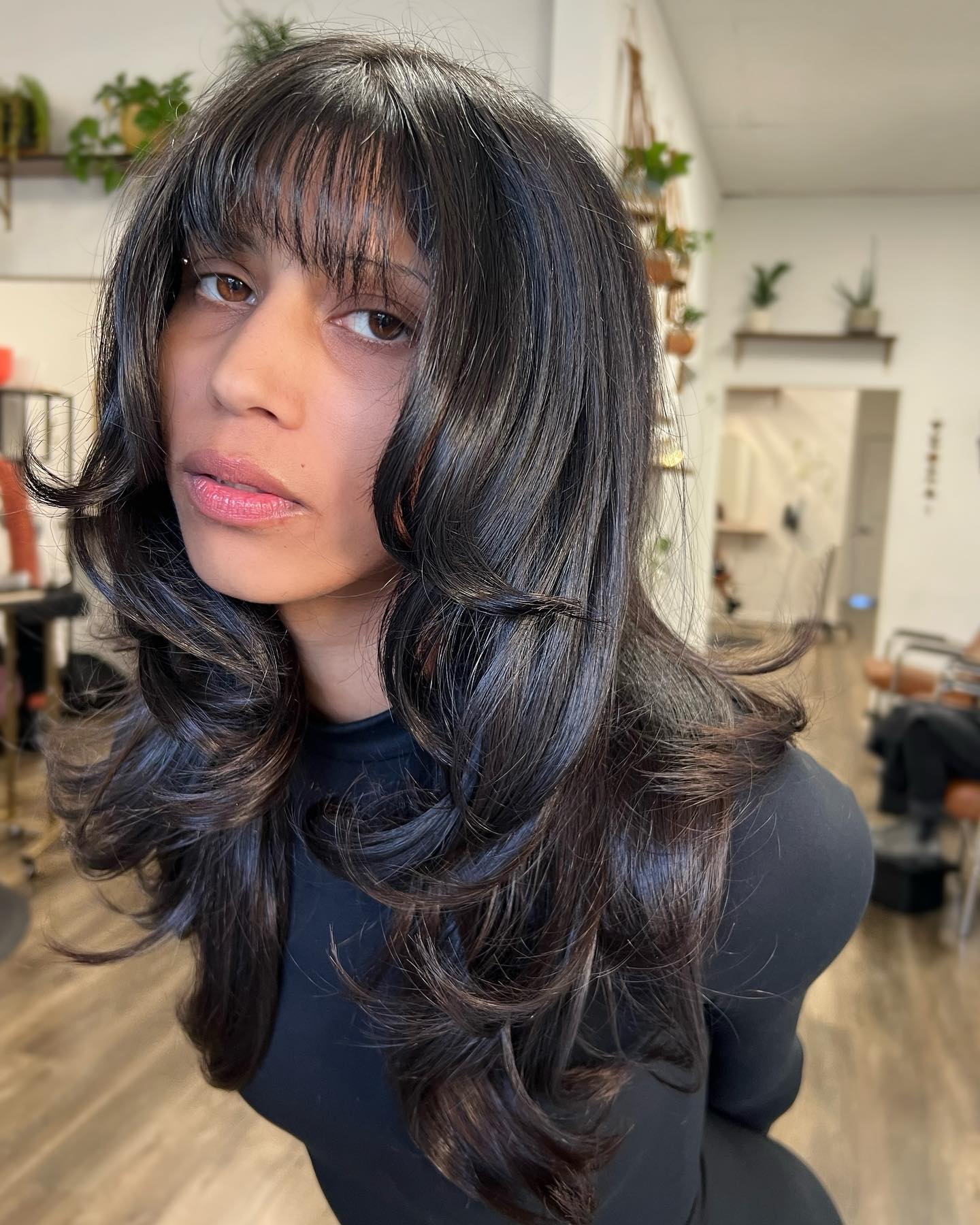Soft Layered Bangs with Subtle Movement