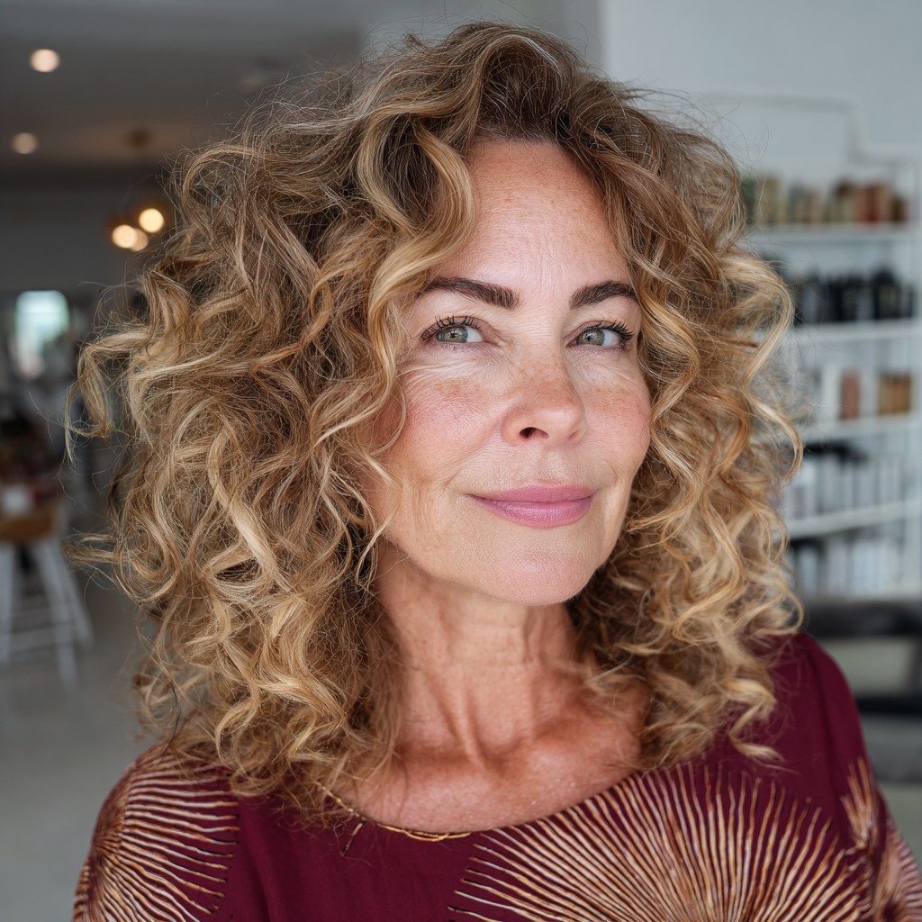 Soft Textured Curls with Subtle Volume