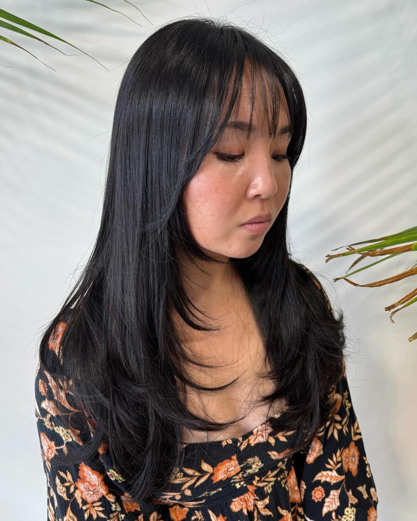 Soft Wispy Bangs with Layered Long Hair