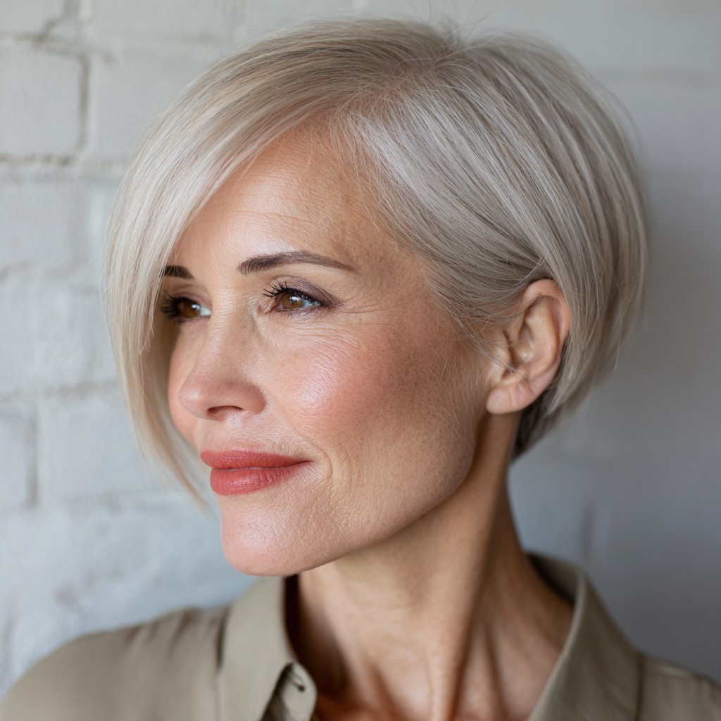 Softly Angled Platinum Pixie Bob