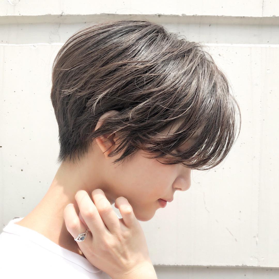 Stylish Long Pixie Cut with Subtle Textured Layers