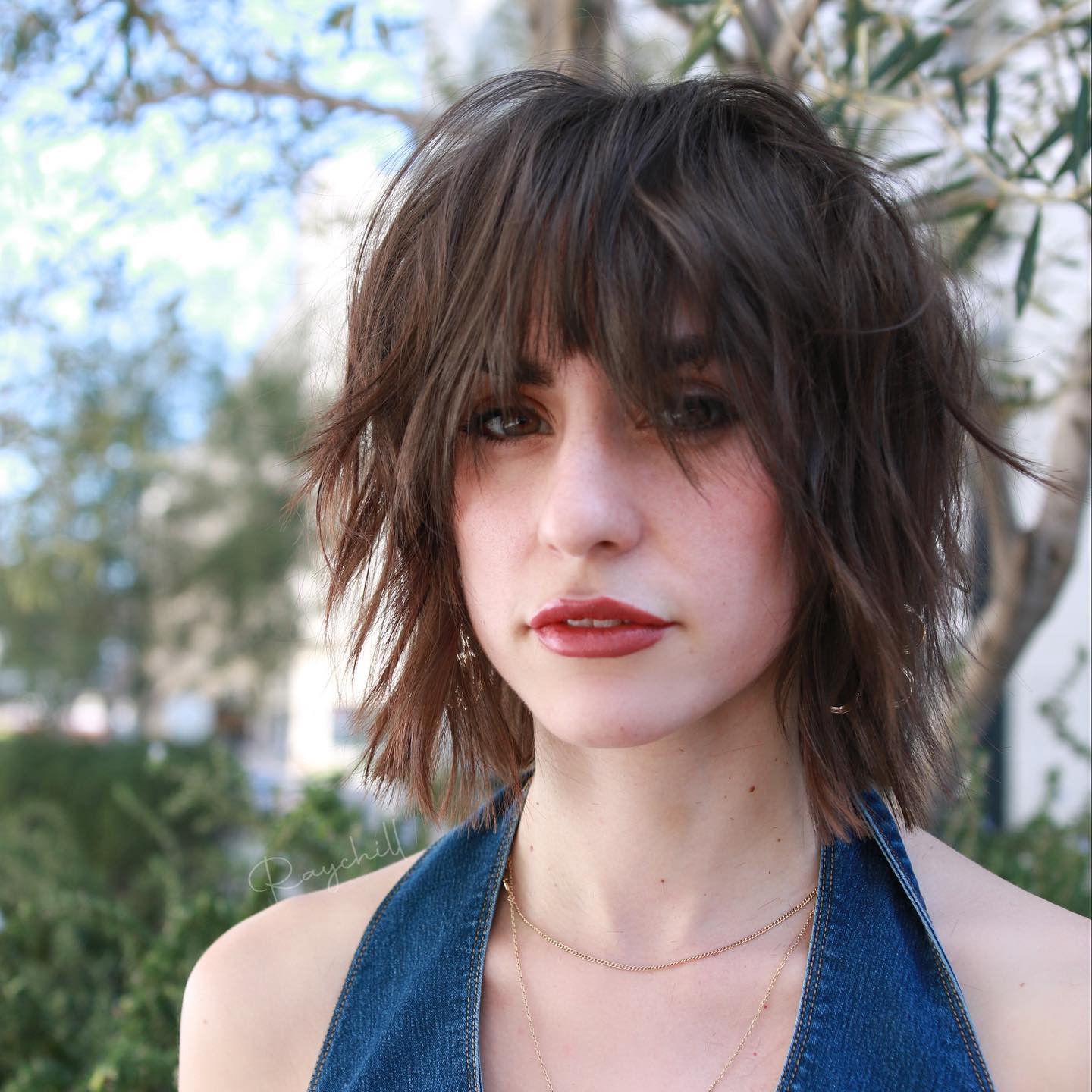 Textured Layered Shag with Wispy Bangs