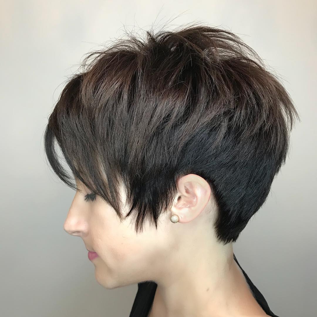 Textured Long Pixie Cut with Edgy Layers