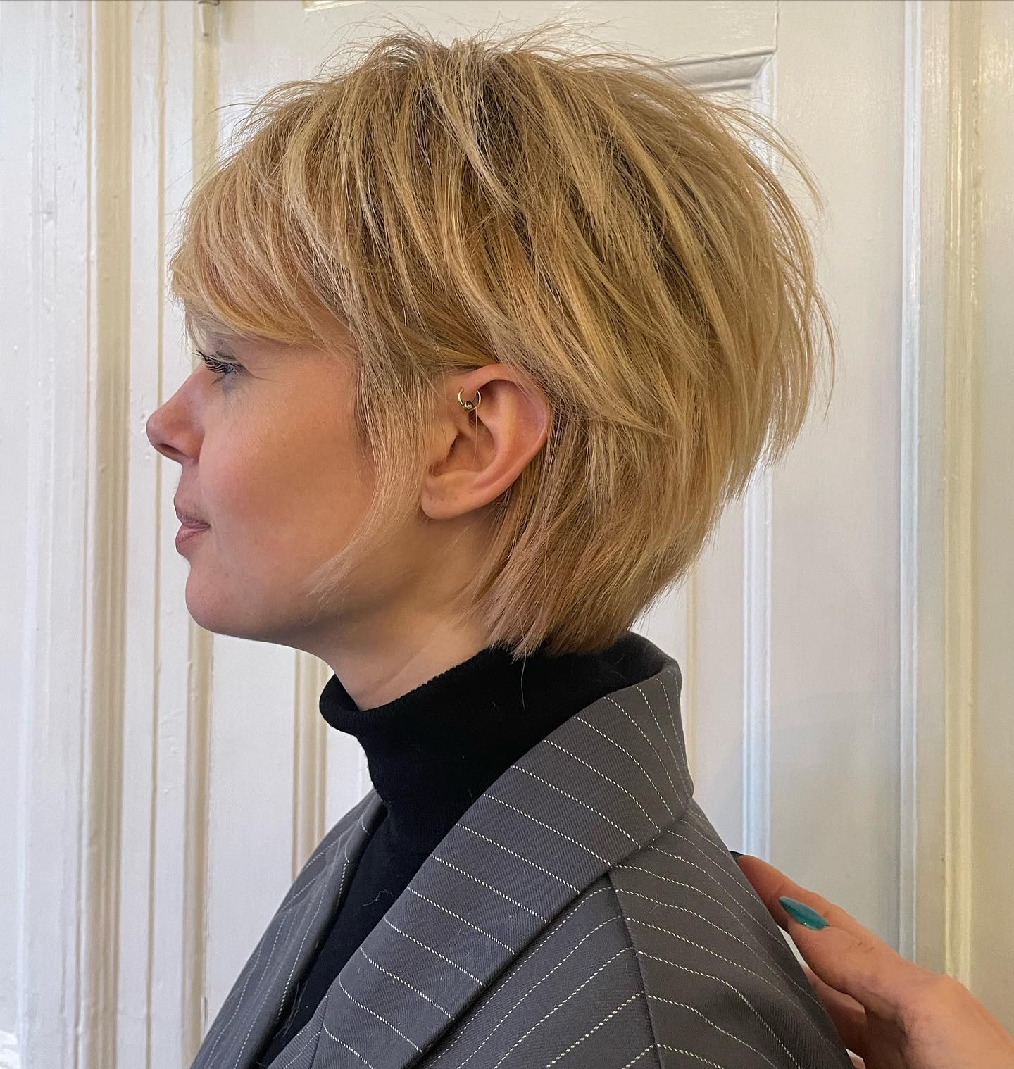 Textured Long Pixie with Subtle Layers