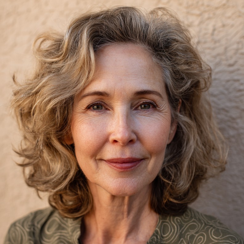 Textured Shoulder-Length Waves with Natural Volume