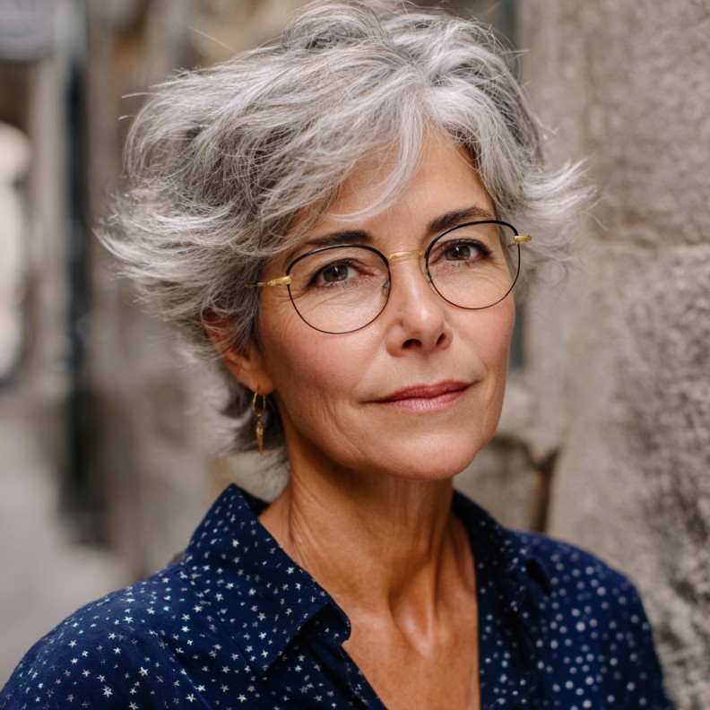 Textured Silver Shag with Natural Movement