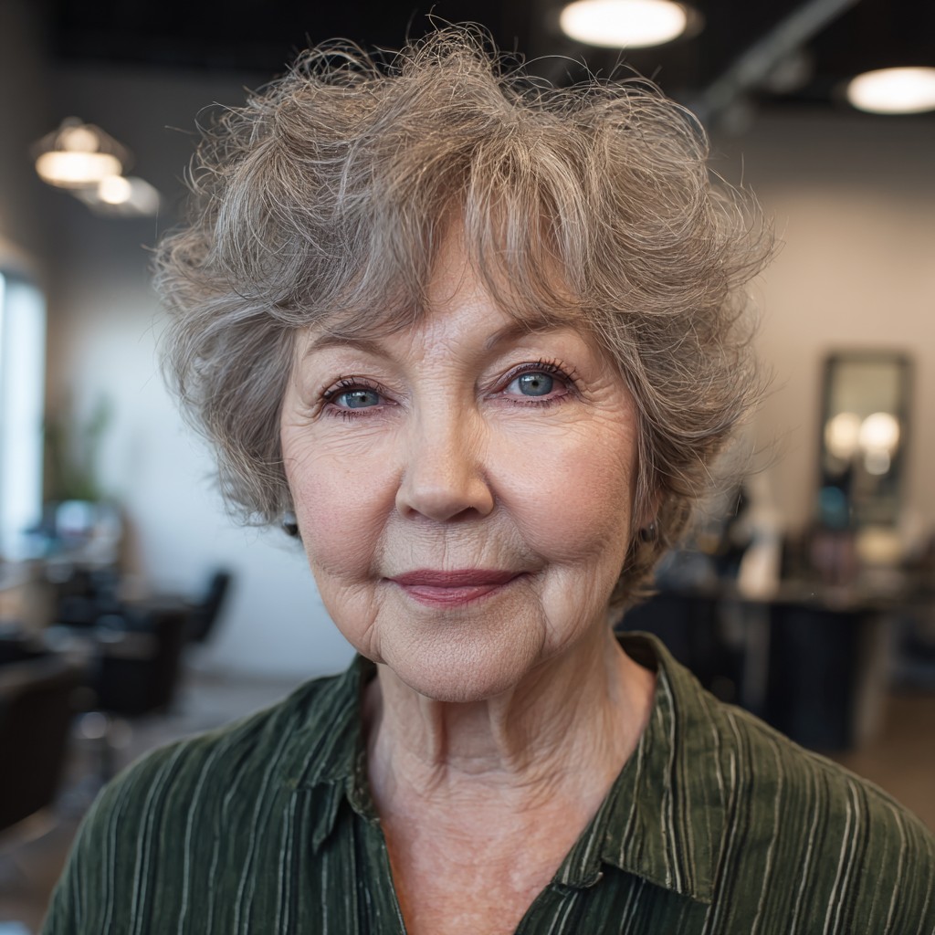 Textured Soft Curly Bob with Volume