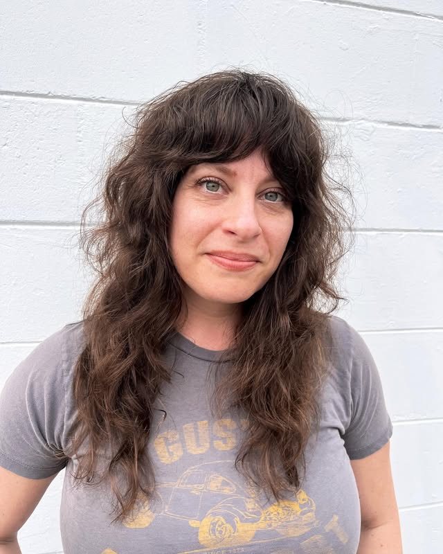 Textured Wavy Shag with Soft Bangs