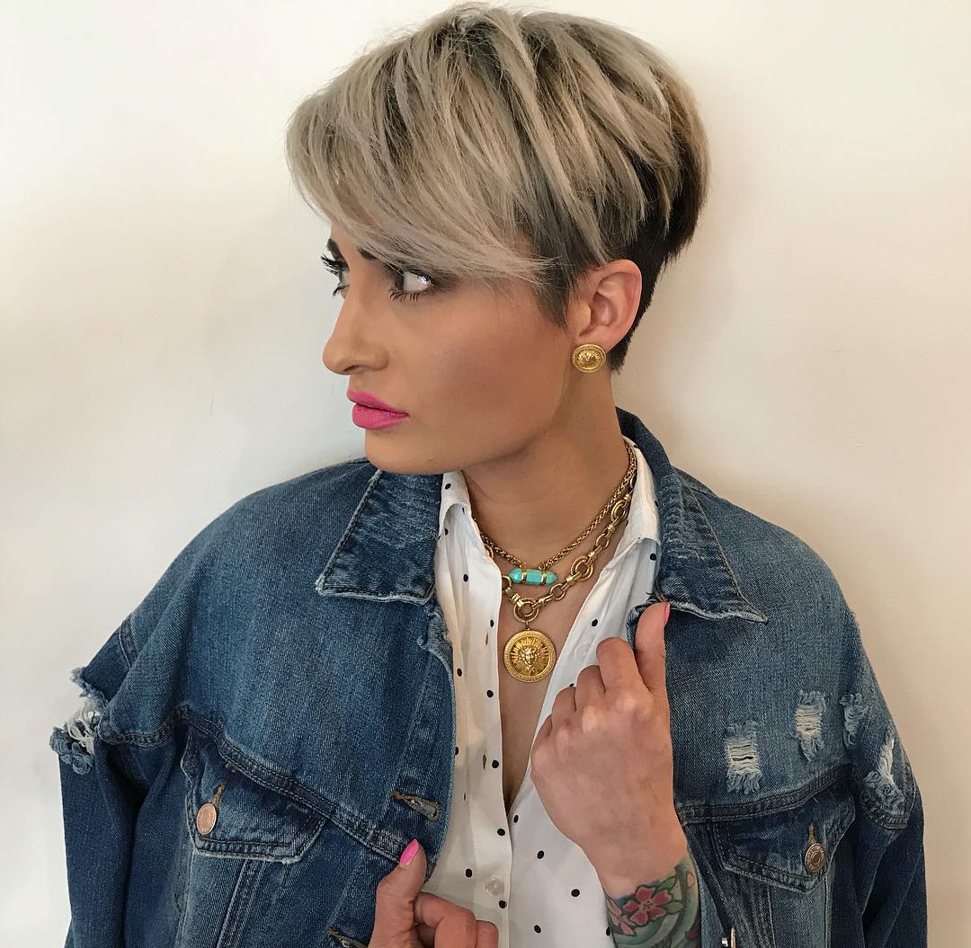 Trendy Asymmetrical Pixie Cut with Subtle Highlights