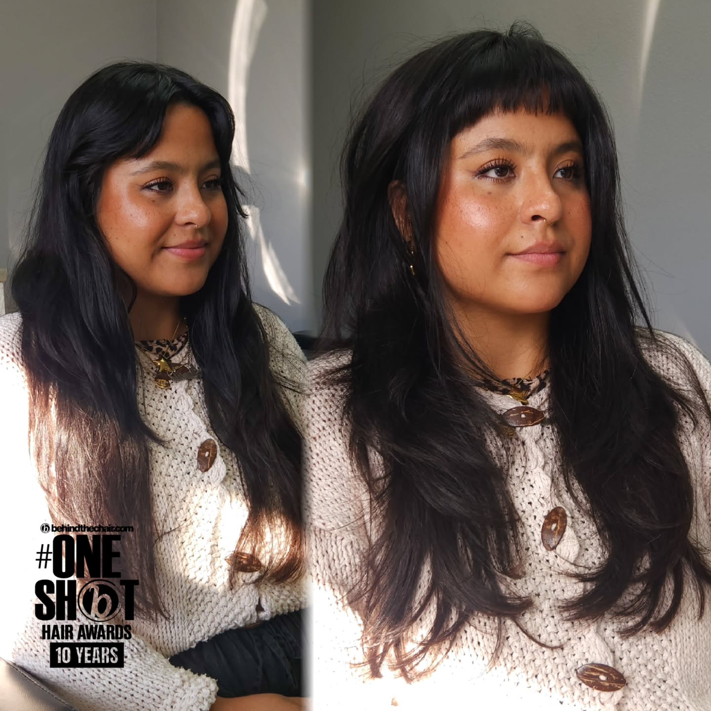 Bohemian Shaggy Bangs with Layered Texture