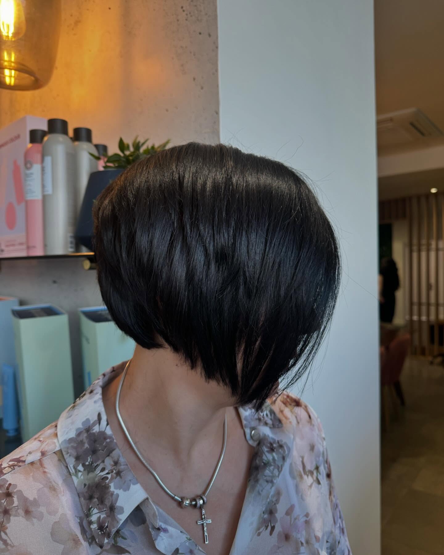 Bold Angular Bob with Textured Ends