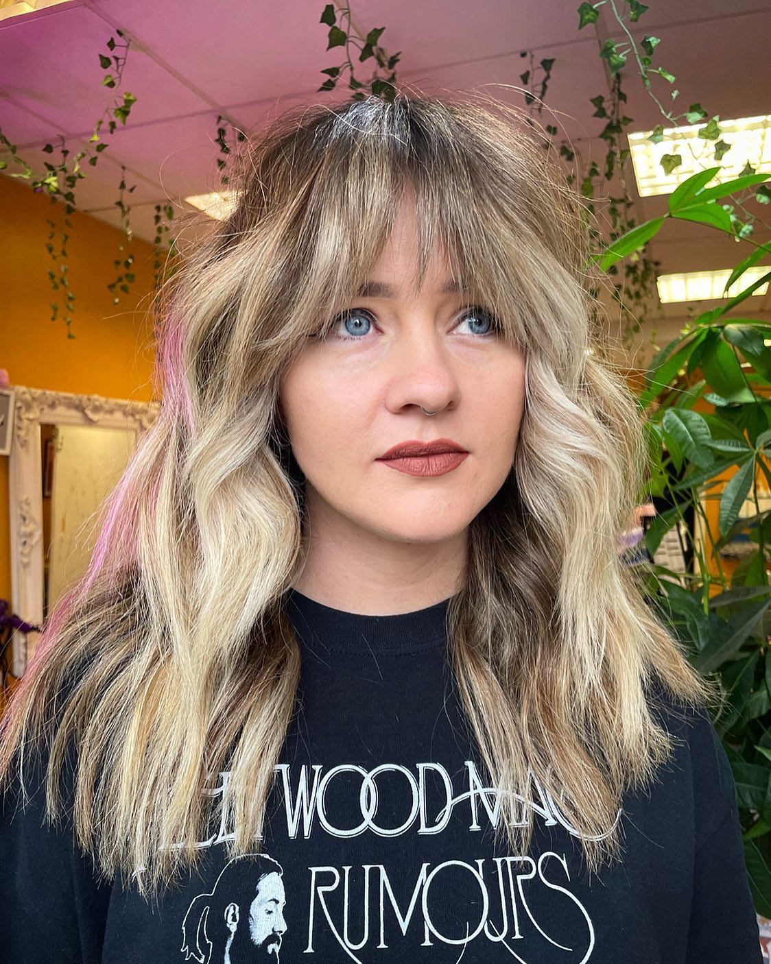 Bold Textured Long Bangs with Lived-In Layers