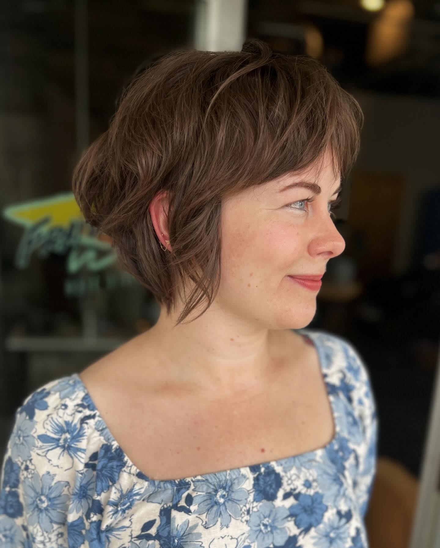 Chic Layered Bixie with Textured Ends