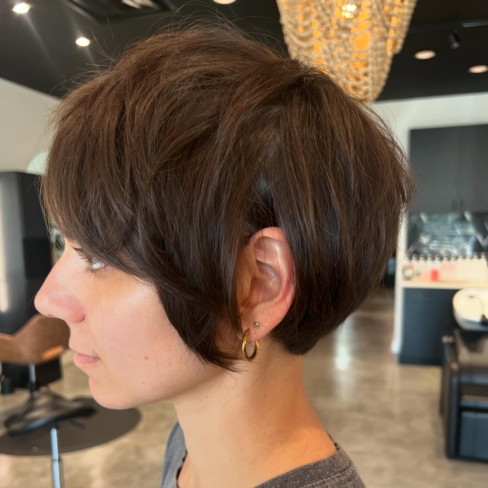 Chic Textured Long Pixie with Subtle Layers