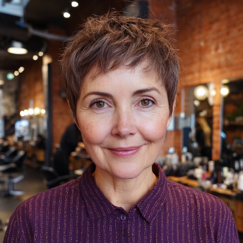 Chic Textured Pixie Cut with Soft Edges