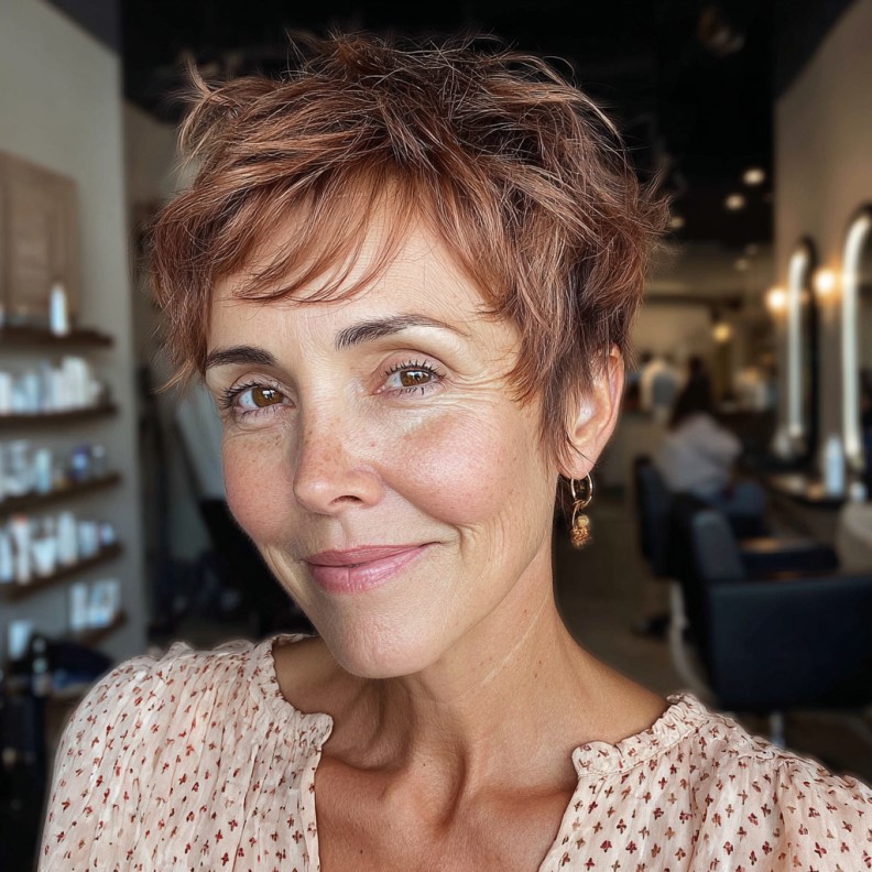 Chic Textured Pixie Cut with Soft Layers