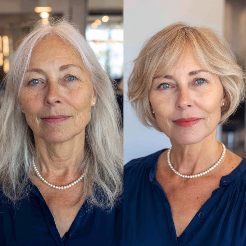 Chic Warm Blonde Bob with Subtle Layers