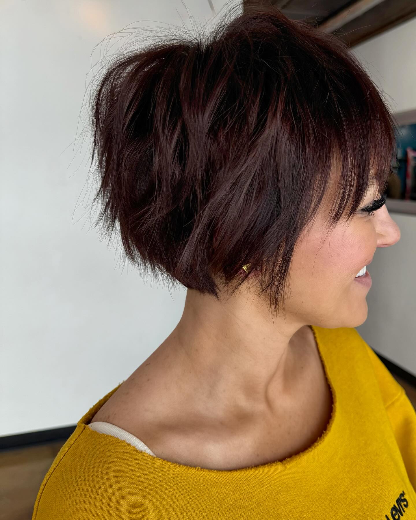 Choppy Textured Bob with Subtle Layers