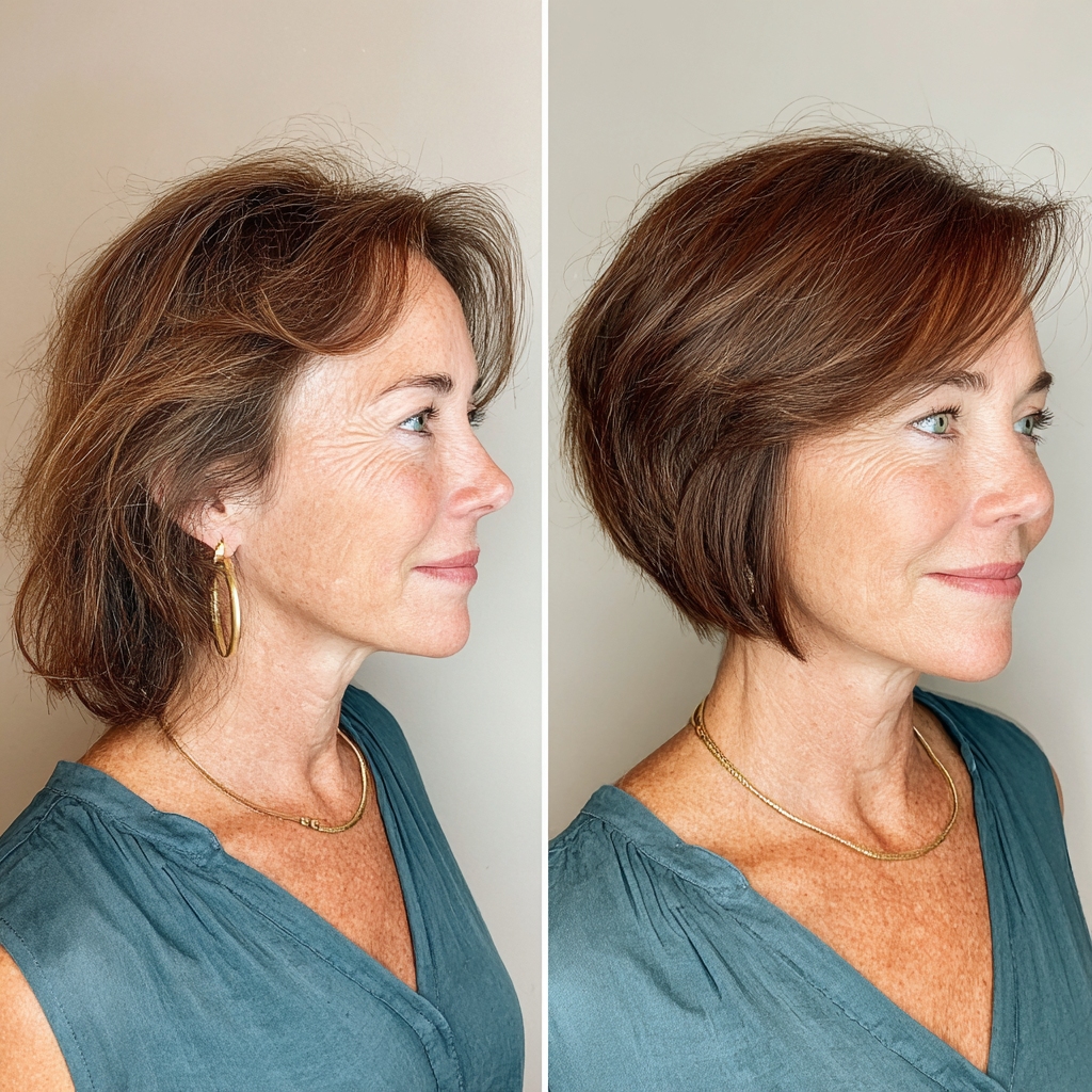 Classic Textured Bob with Gentle Waves