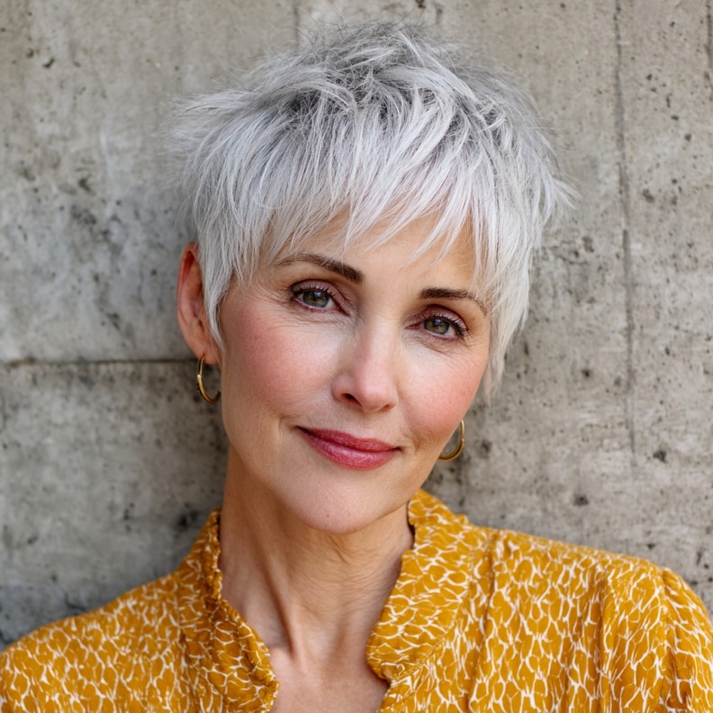 Effortlessly Chic Short Pixie with Textured Layers