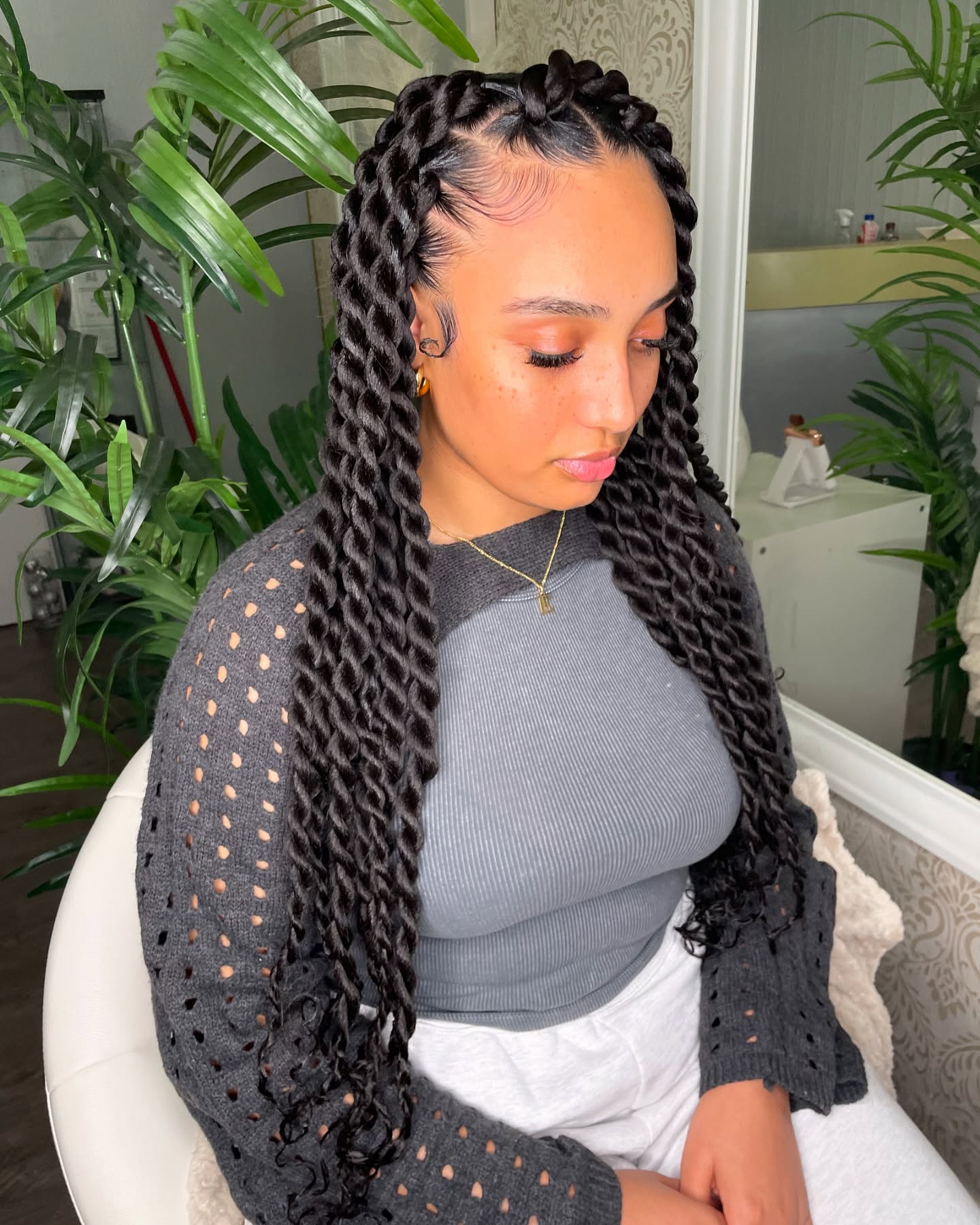 Elegant Long Twisted Braids