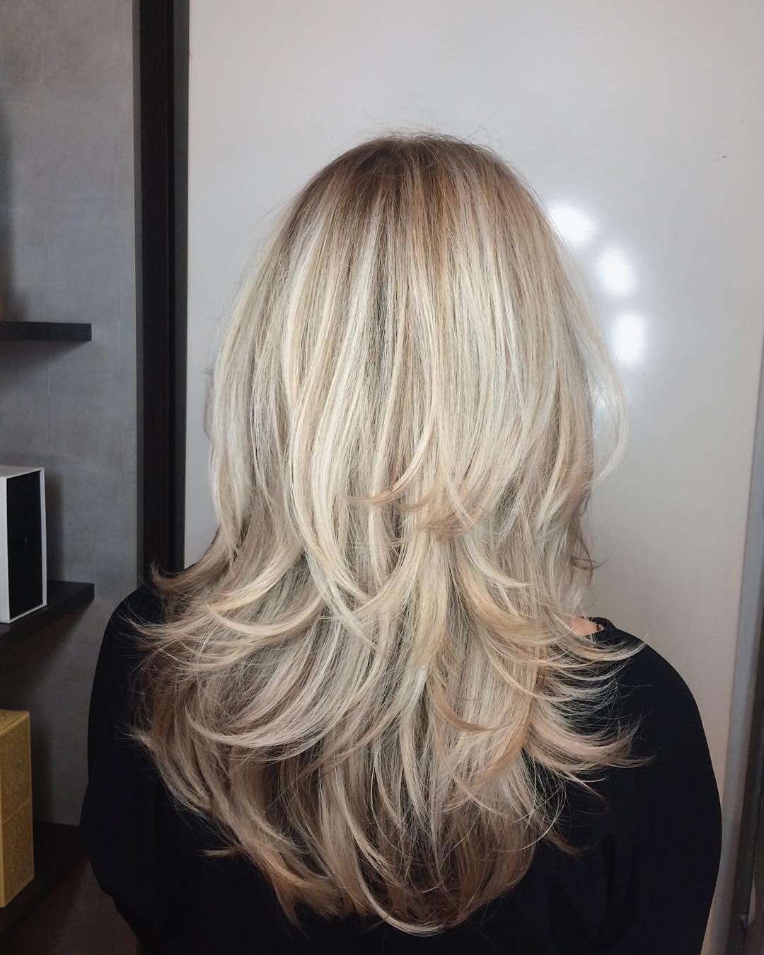 Light Ash Blonde Long Layers with Soft Movement