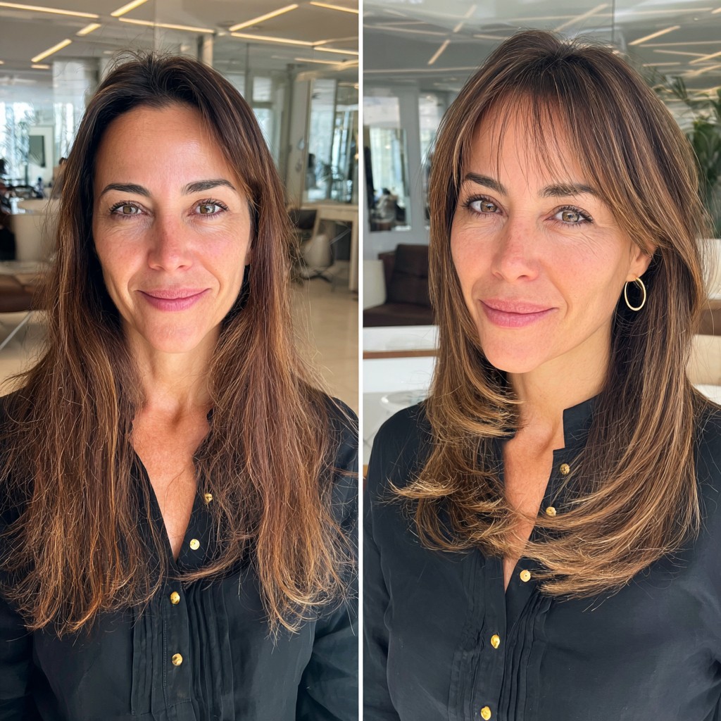 Modern Feathered Layers with Soft Face Framing