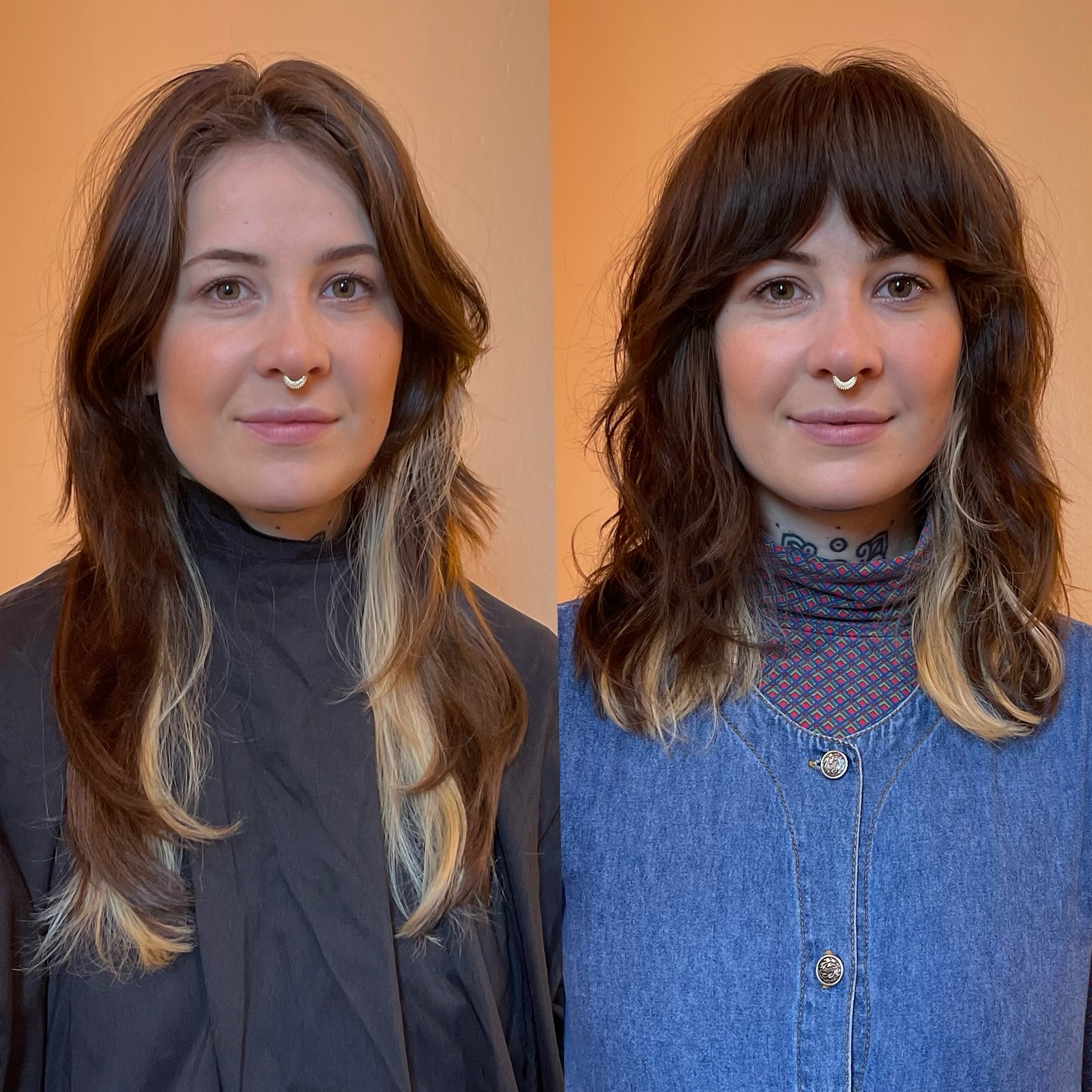 Modern Shaggy Cut with Face-Framing Bangs