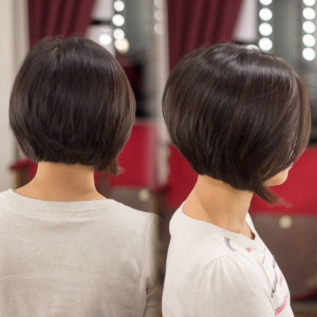 Modern Stacked Bob with Subtle Side Sweep