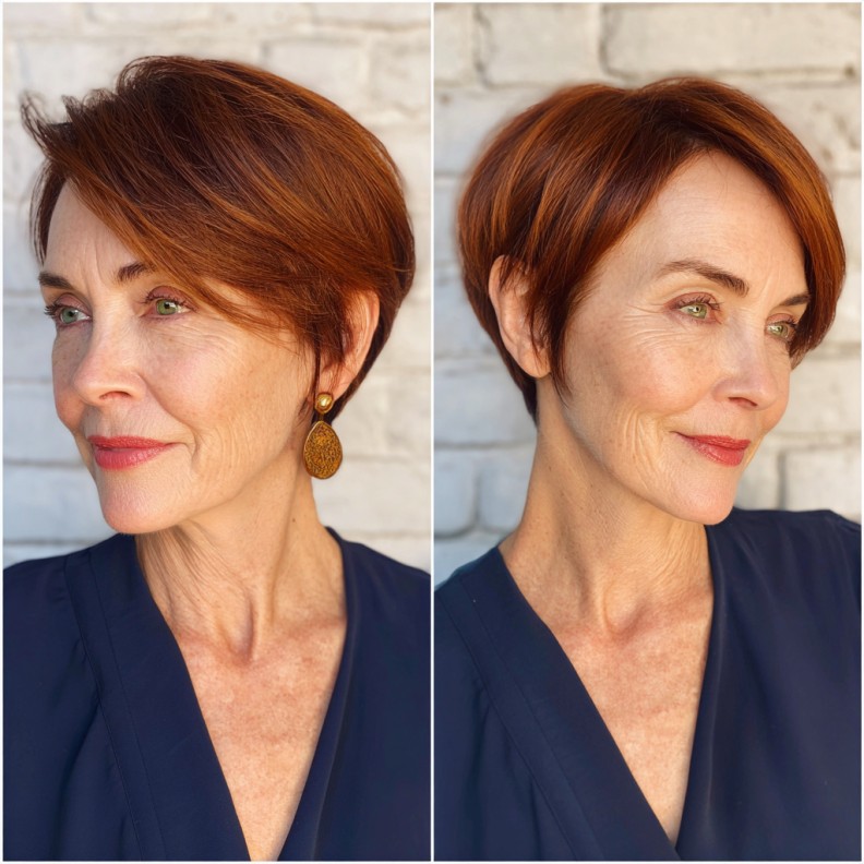 Radiant Copper Pixie with Soft Layers
