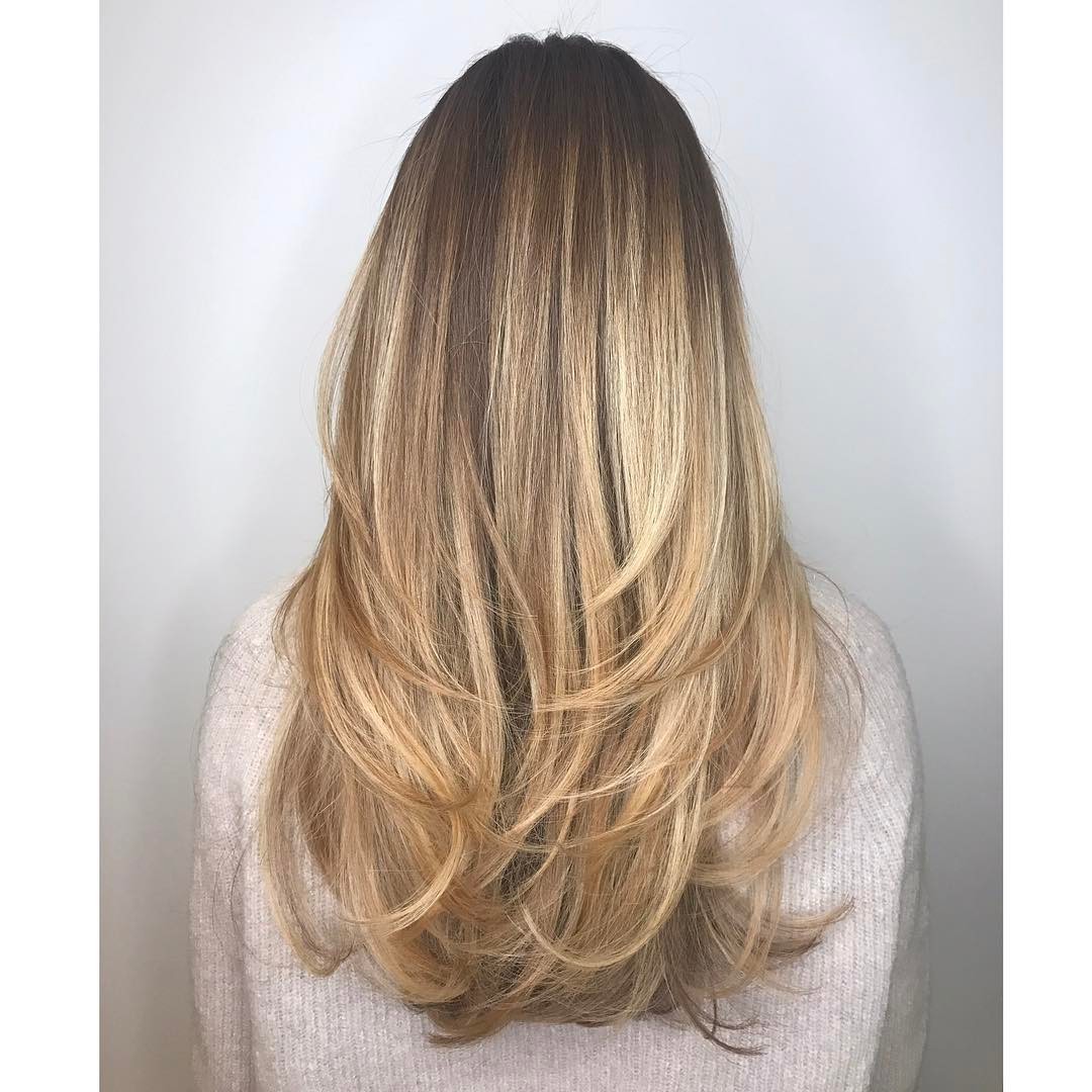 Radiant Long Layered Cut with Sun-Kissed Highlights