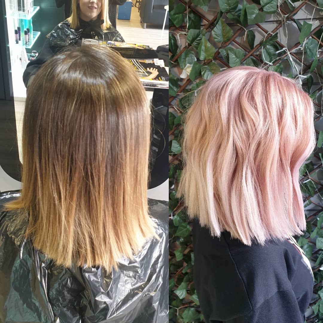 Soft Blush Boho Waves with Layered Texture