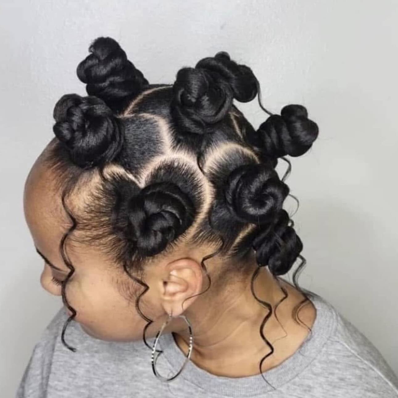 Stylish Twisted Bantu Knots with Defined Curls