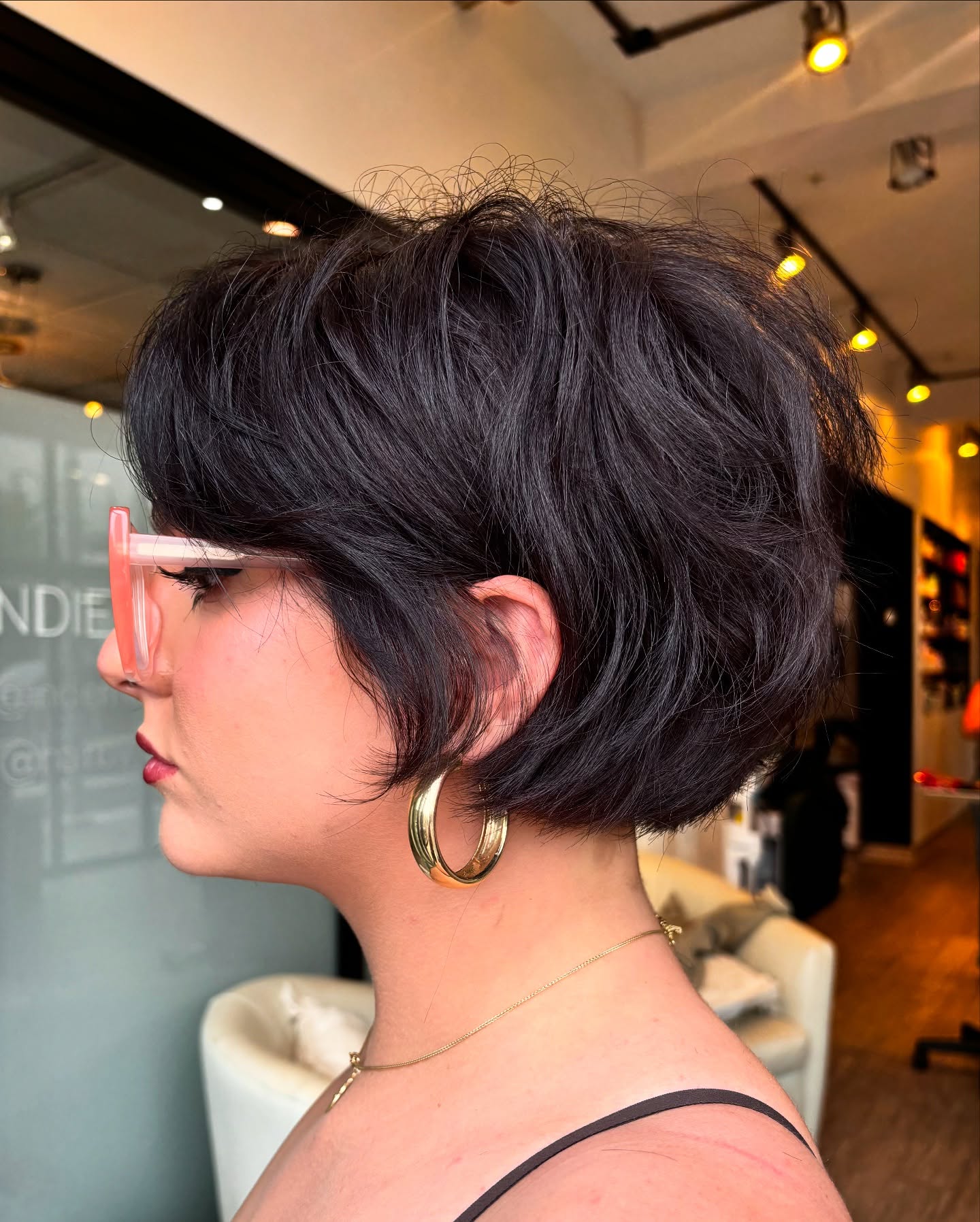 Textured Dark Bixie with Soft Waves