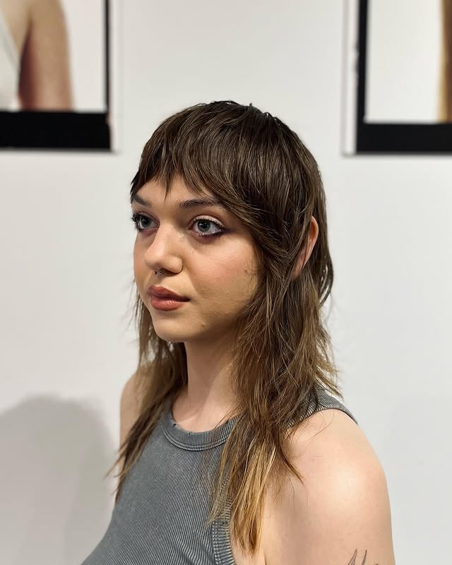Textured Shag with Modern Micro Bangs