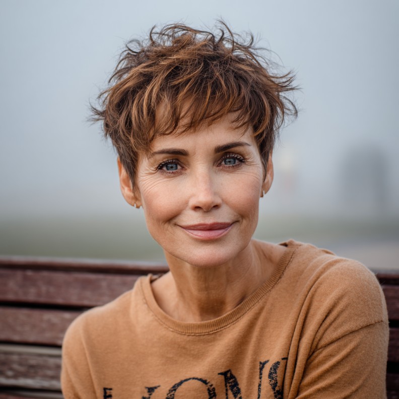 Textured Short Pixie Cut with Effortless Volume