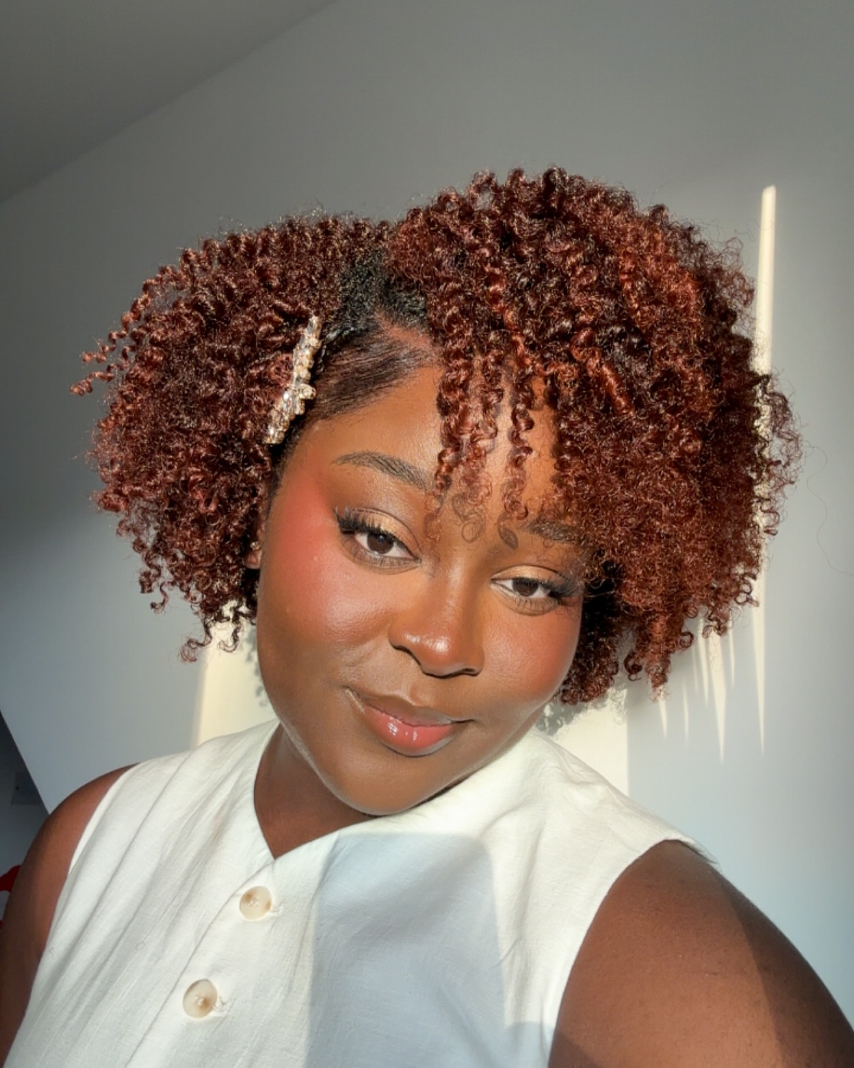 Chic Curly Bob with Defined Twists
