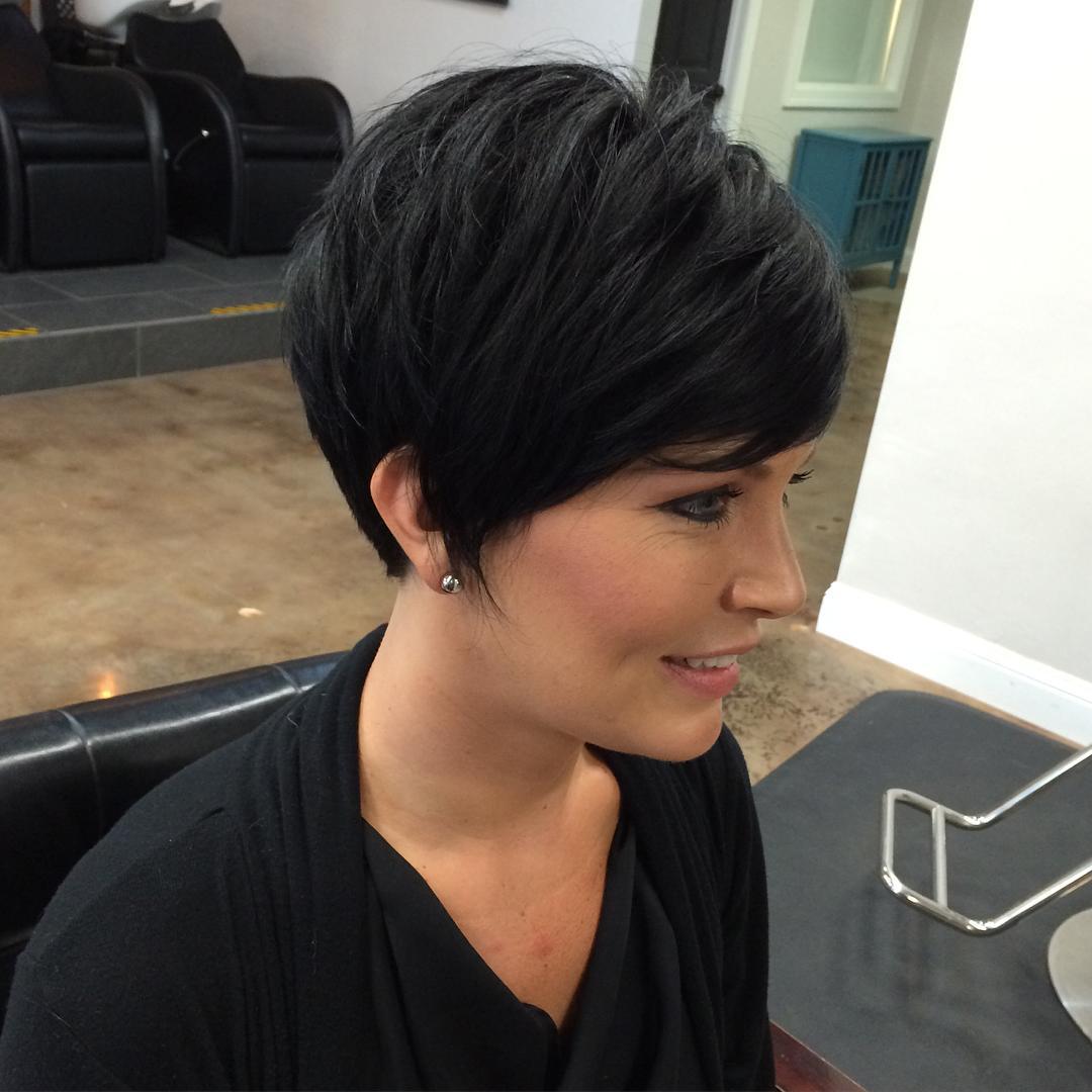 Chic Textured Long Pixie with Defined Layers