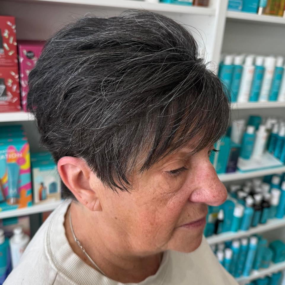 Chic Textured Long Pixie with Soft Layers