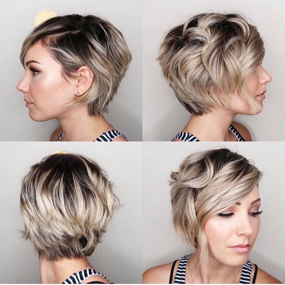Chic Textured Long Pixie with Waves