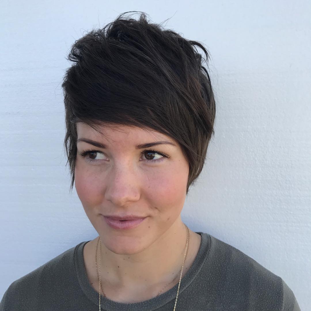 Modern Textured Asymmetrical Pixie Cut