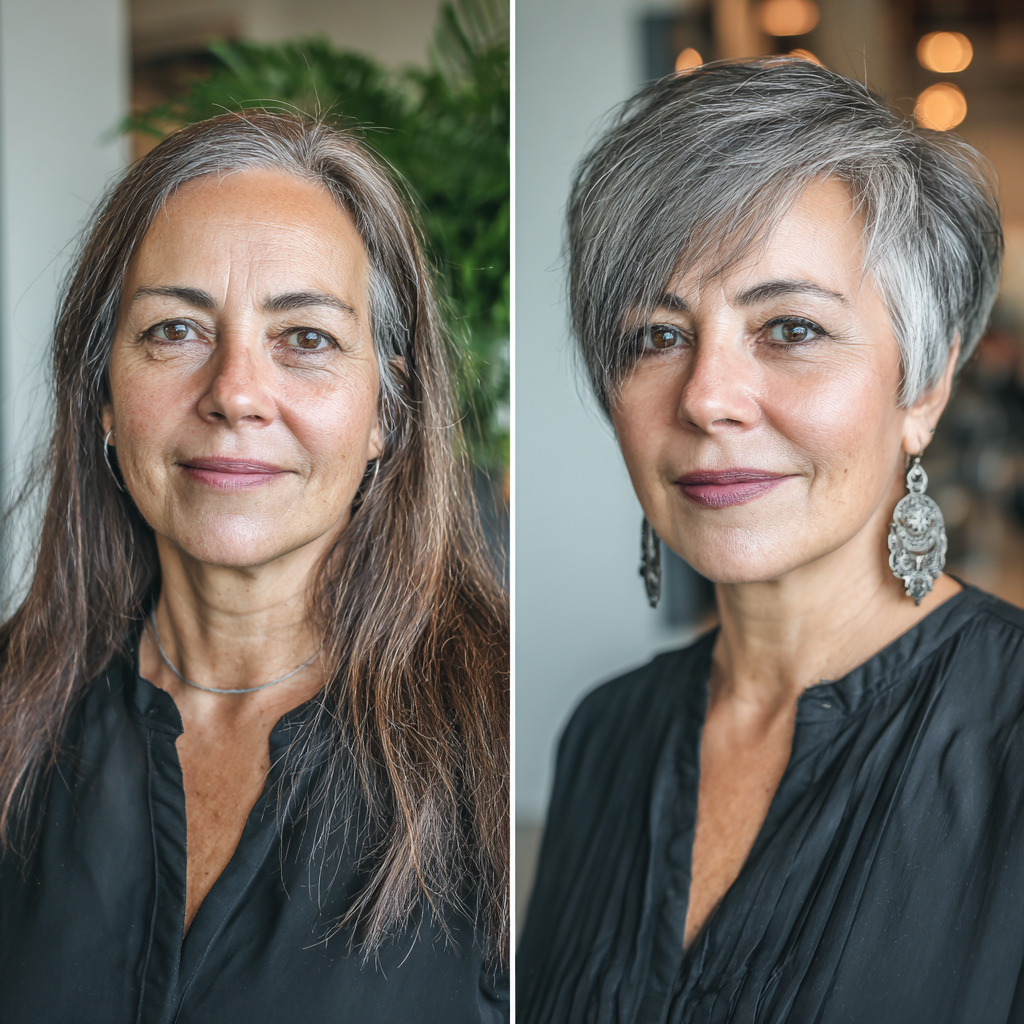 Modern Textured Long Pixie with Subtle Highlights