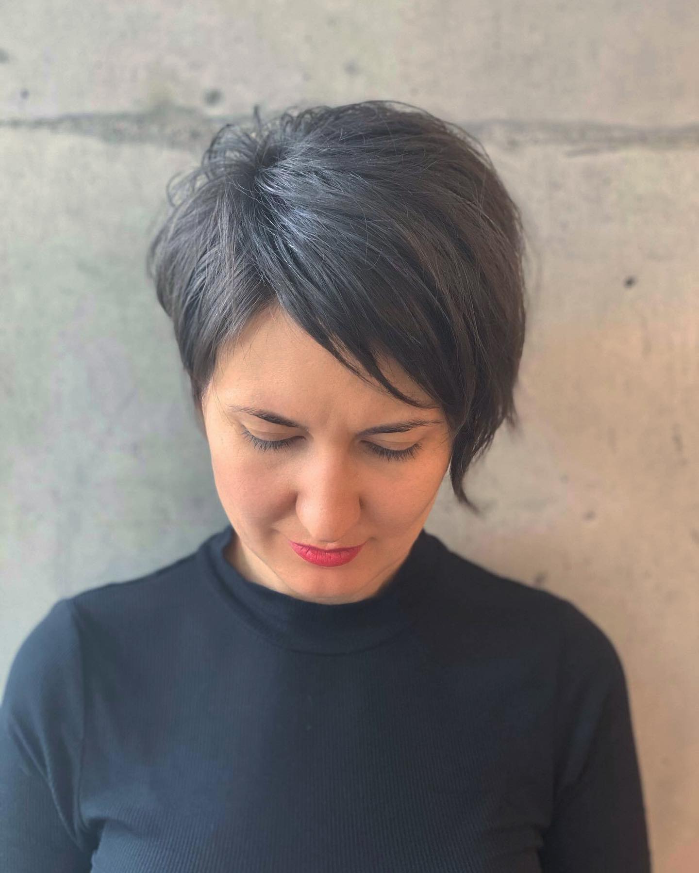 Textured Asymmetrical Pixie Cut
